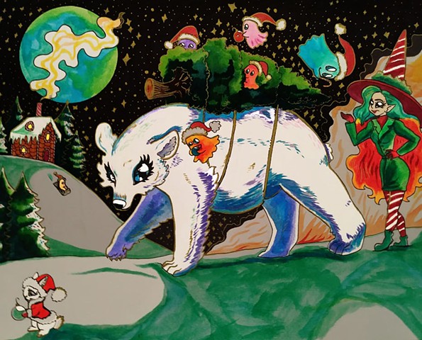 December: Christmas Witch and Polar Bear