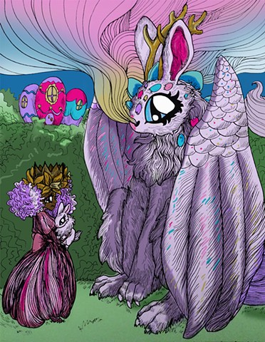 April Bunny Dragon and Easter Princess