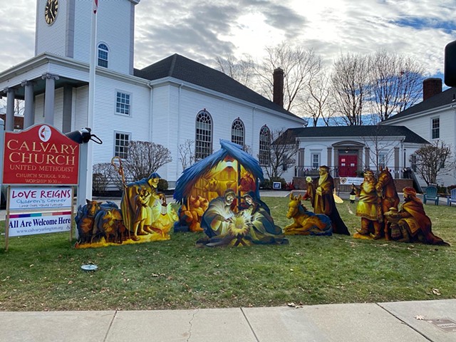 Nativity Set, at Calvary United Methodist Church in Arlington. December 2020 & 2021