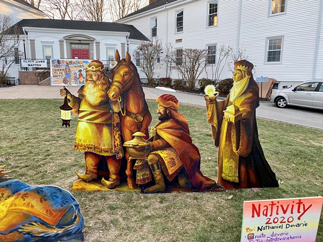 Nativity Set, Wise People Addition at Calvary United Methodist Church in Arlington, MA.