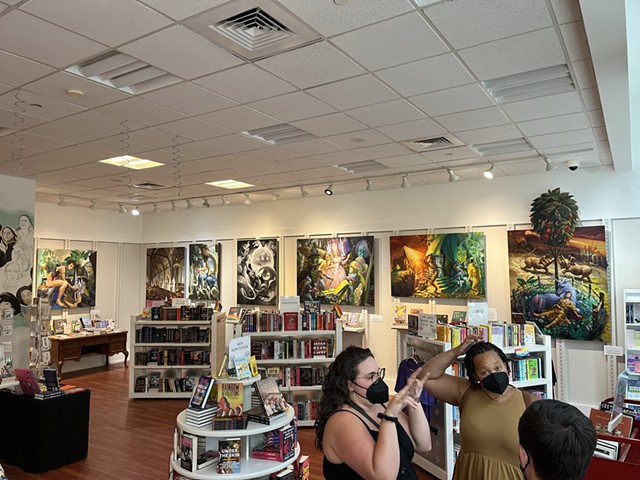 Queerly Faithful, a solo exhibition at all she wrote a queer feminist bookstore in assembly Row. August through September 2022