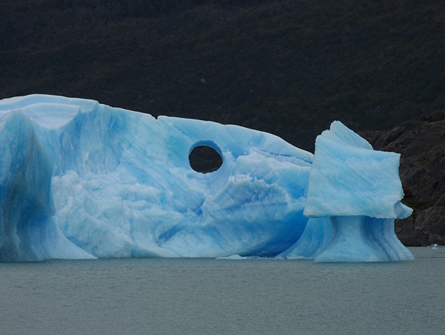 Glacial Port Hole, Patagonia 2008, Carol Procter photographs. 