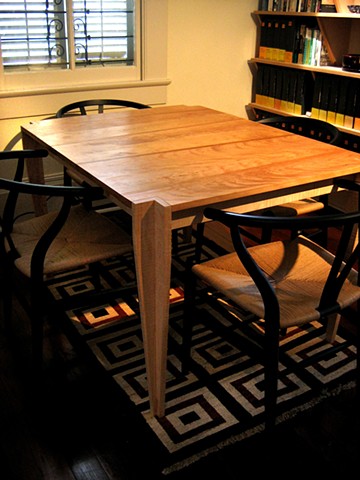 Dining room table designed by architect, John Klingman, for his home in New Orleans 