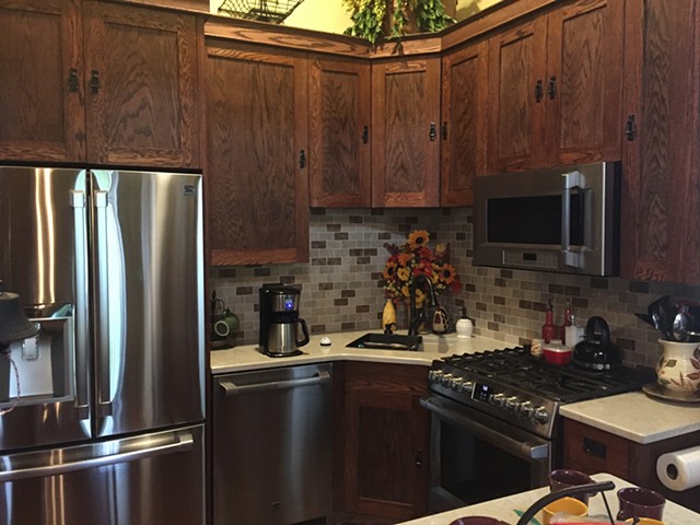 Oak kitchen for historic New Orleans home