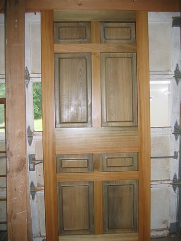 Door for St. Paul's Lutheran Church, New Orleans. Shown still in workshop.