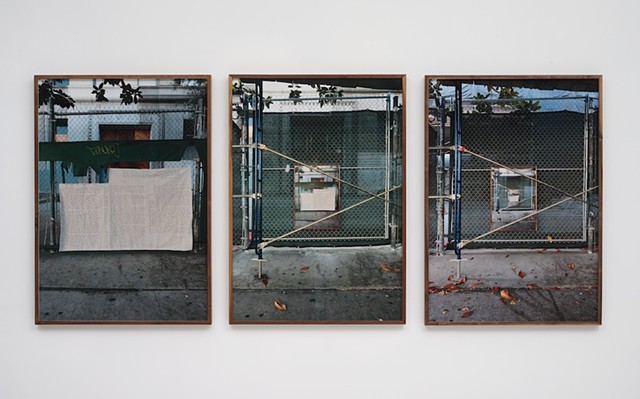 Installation of the first three frames in 2013