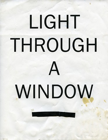 LIGHT THROUGH A WINDOW