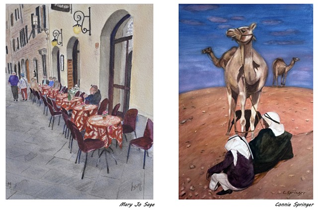 WATERCOLOR EXHIBIT ~ Connie Springer and Mary Jo Sage ~ TRAVELS IN WATERCOLOR