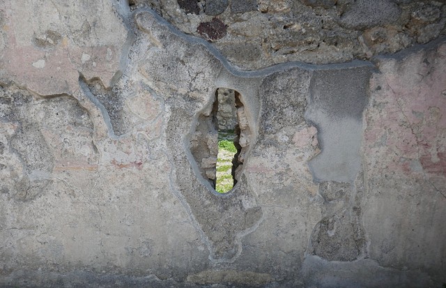 Pompei, ancient wall, ancient courtyard, digital color photograph, ancient city scape