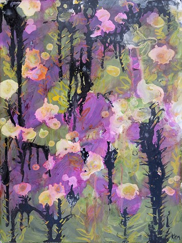 impressionistic painting, modern impressionism, kelsey mcdonnell, four years of flowers, purple flower painting, blue flower painting, wyoming artist, wyoming art