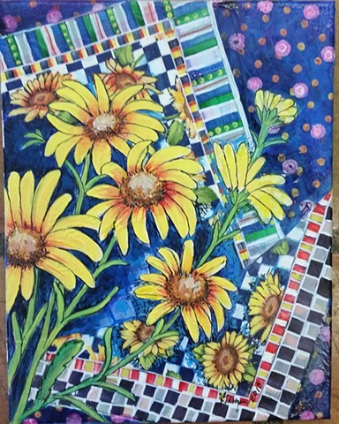 Yellow Daisies ala McKenzie Childs