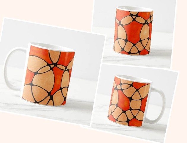 Orange Circles - Abstract 11 oz mug