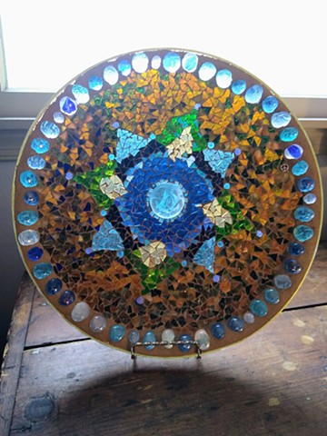 Stained Glass Bohemian Tapestry Plate