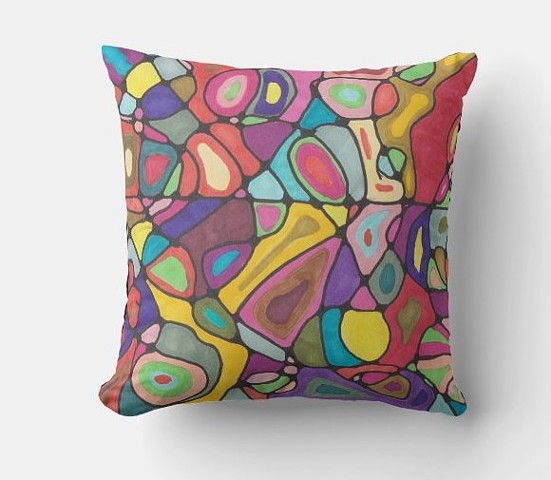 Neurographica One Throw Pillow