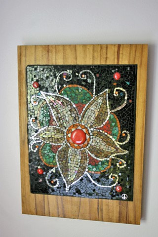 Bohemian Flower Mosaic Wall Art