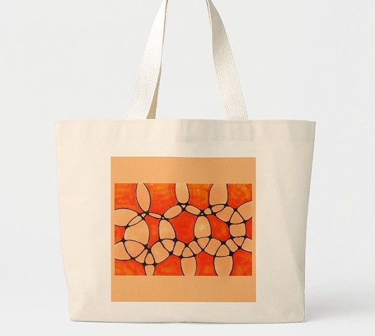 Orange Circles - Abstract Tote Bag