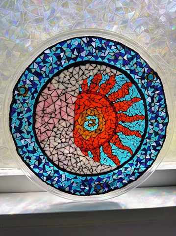 Sun and Moon Mosaic Stained Glass