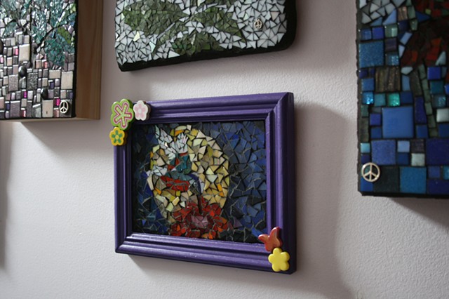 Hummingbird Stained Glass Mosaic