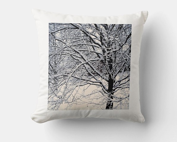 Winter White Throw Pillow