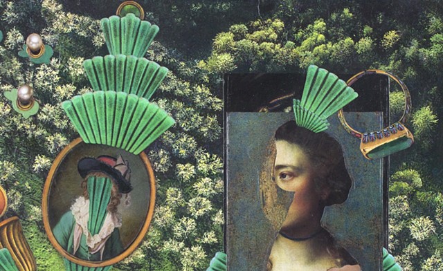 For whom what is un-set matters_detail of portrait looking at pendant