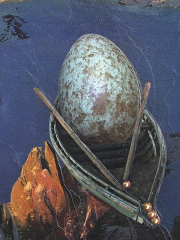Witness the Edges of the Possible -- detail of egg in boat