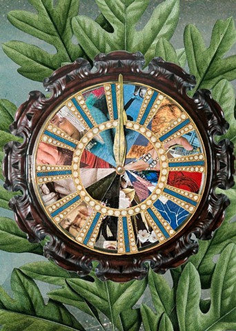 The clock (pearl and oak leaves) -- Orlando Series