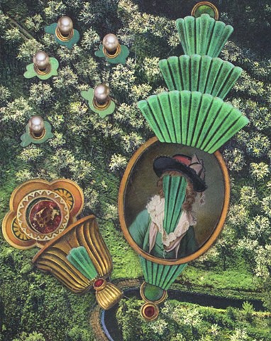 For whom what is un-set matters -- detail of pendants and pearls