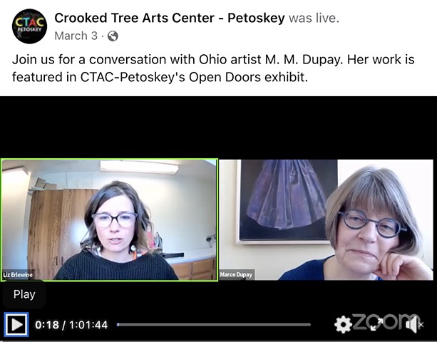 Artist Talk--M.M. Dupay with Liz Erlewine--Crooked Tree Arts Center