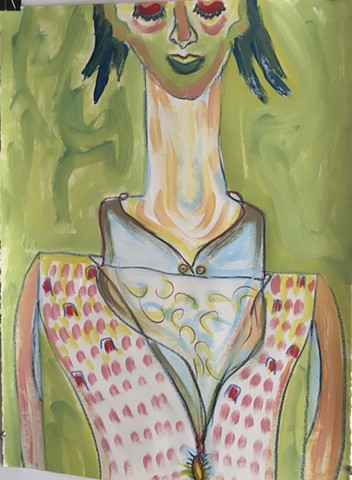 Green Figure with Cowl
