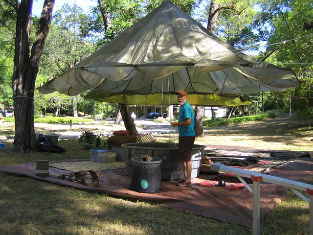 Setting up Lounge Pavilion