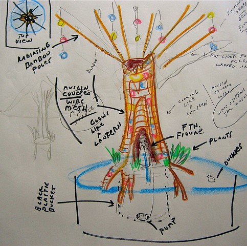 Tree & Lantern (drawing)