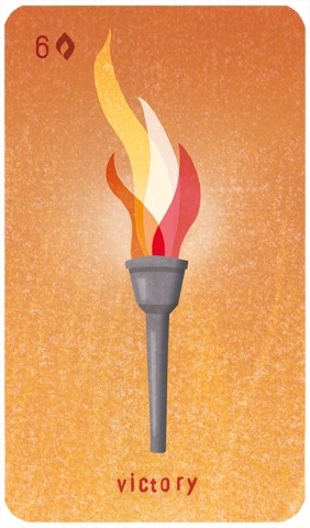 Six of Wands: a victory torch