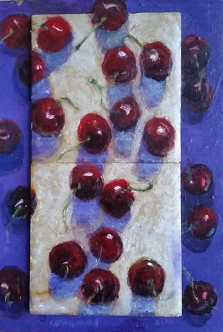 “Cherries On White”