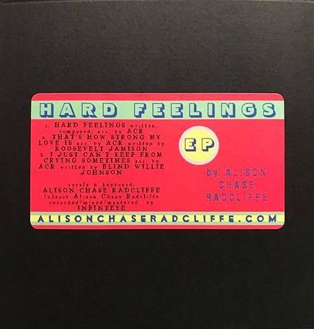 *Click button below to purchase"Hard Feelings" EP, by Alison Chase Radcliffe 2019*Please include shipping address in paypal! 