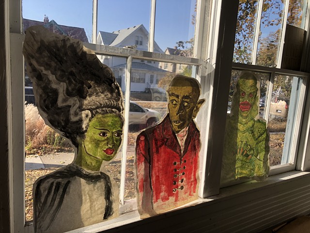 monsters on the porch