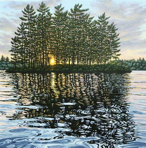 Christina Preece Ontario Artist Sunset Waterscape Painting 