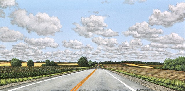 Christina Preece Canadian Landscape artist cloudscape road painting