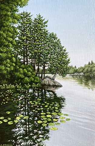 Christina Preece Canadian landscape artist waterscape muskoka lilypads