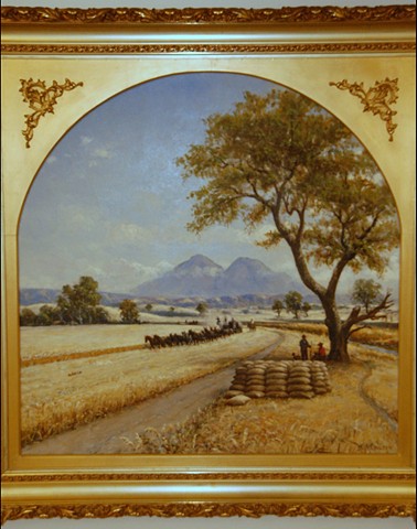 This painting was once titled "The Wheat Harvest" and is believed to be a study for a mural in the Merchants Exchange Building that was never commissioned
