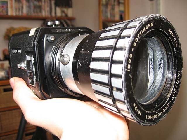 Super8 camera with anamorphic lens