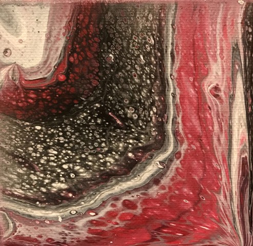 Red and Black Geode