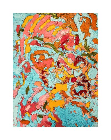 impasto in yellow and blue