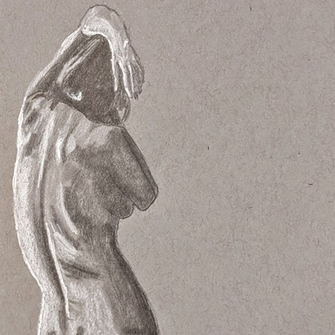 Sketch of Nude Woman from Behind