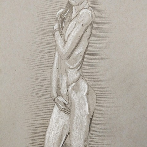 Sketch of a nude woman