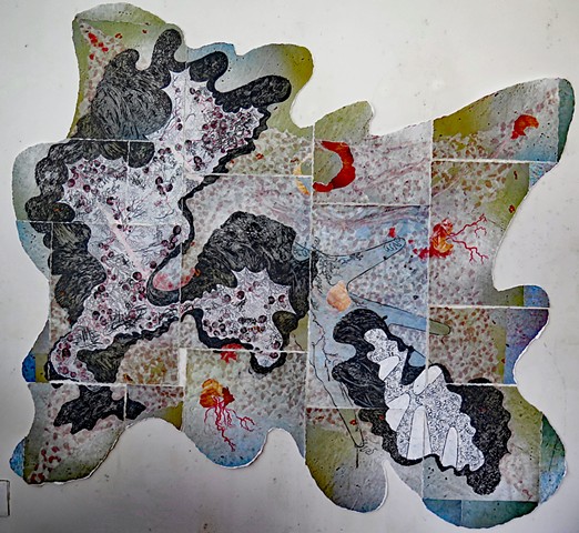 no.2(large-scale collage installation)