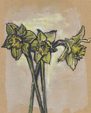 Sturdy Daffodils by Gail Freund_