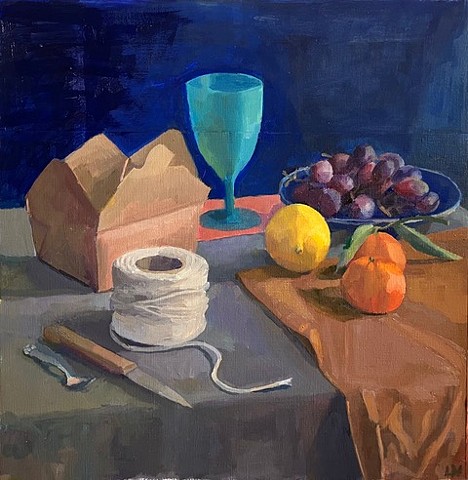 Fruit with String and Box by LYNN WOODS