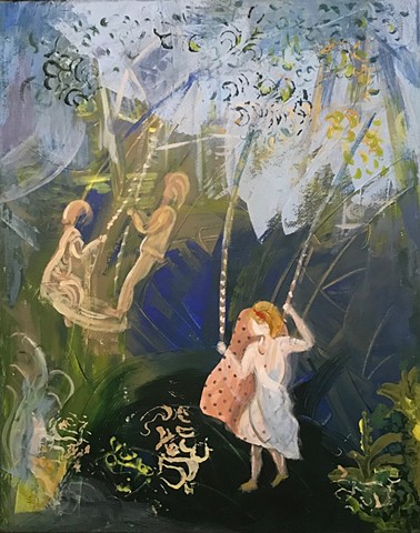 Swings in the Park by IRINA GRINEVITSKY