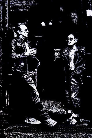 Drinks at Fanelli Cafe  by RON MACKLIN