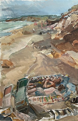 Long Ago at Lucy Vincent Beach  by MARCIA CLARK